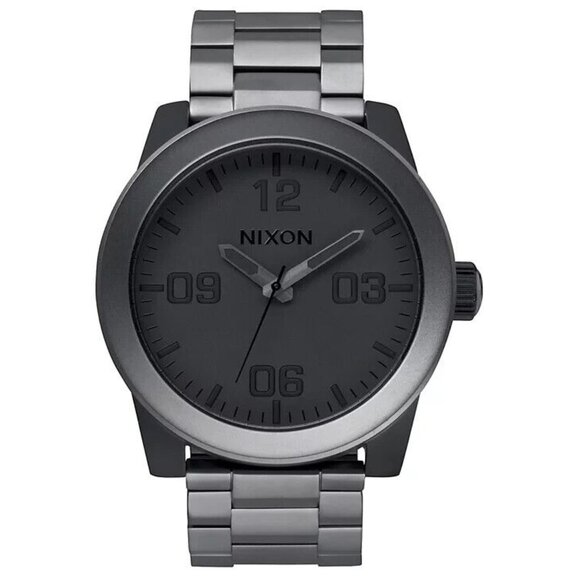 Nixon A346 Corporal SS (Matte Black/Matte Gunmetal) Men's Luxury Watch 48mm